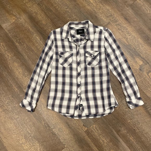 Rails Women's Lightweight Plaid Button Down, Size Small - Picture 7 of 12